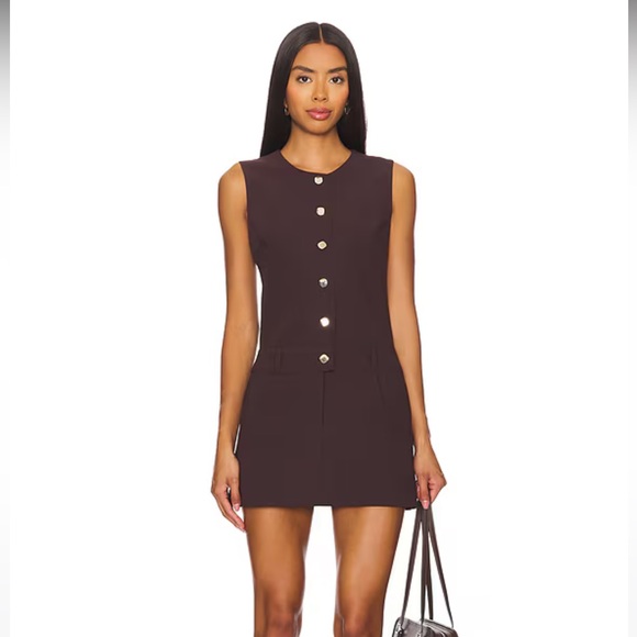 NWT Amanda Uprichard Tori Dress in Cocoa
